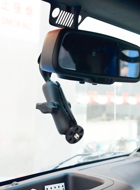 美国RAM 汽车倒车镜后视镜支架车载导航行车记录仪固定美系日系车