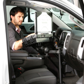 RAM车载商务笔记本通用型支架 16寸笔记本电脑支架 汽车副驾安装