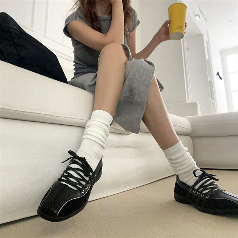 饰与美韩国东大门春夏季设计师款网面透气软底玛丽珍时尚芭蕾鞋女