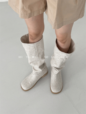 韩版时装靴低跟透气高筒长靴