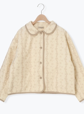 SM2甜美小清新宽松百搭田园翻领外套刺绣花长袖开衫春秋日系女装