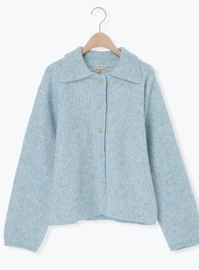 SM2森林系小清新带领合身柔软舒适长袖毛衣外套开衫日系女装