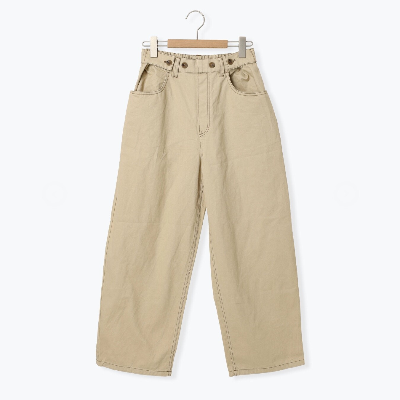 EHKA甜美小清新宽松百搭松紧腰围耐用长裤休闲裤日系女装