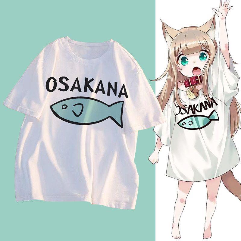 40原猫娘cos痛衣服动漫纯欲T恤动漫画黄豆粉同款衣服猫耳朵尾巴图片