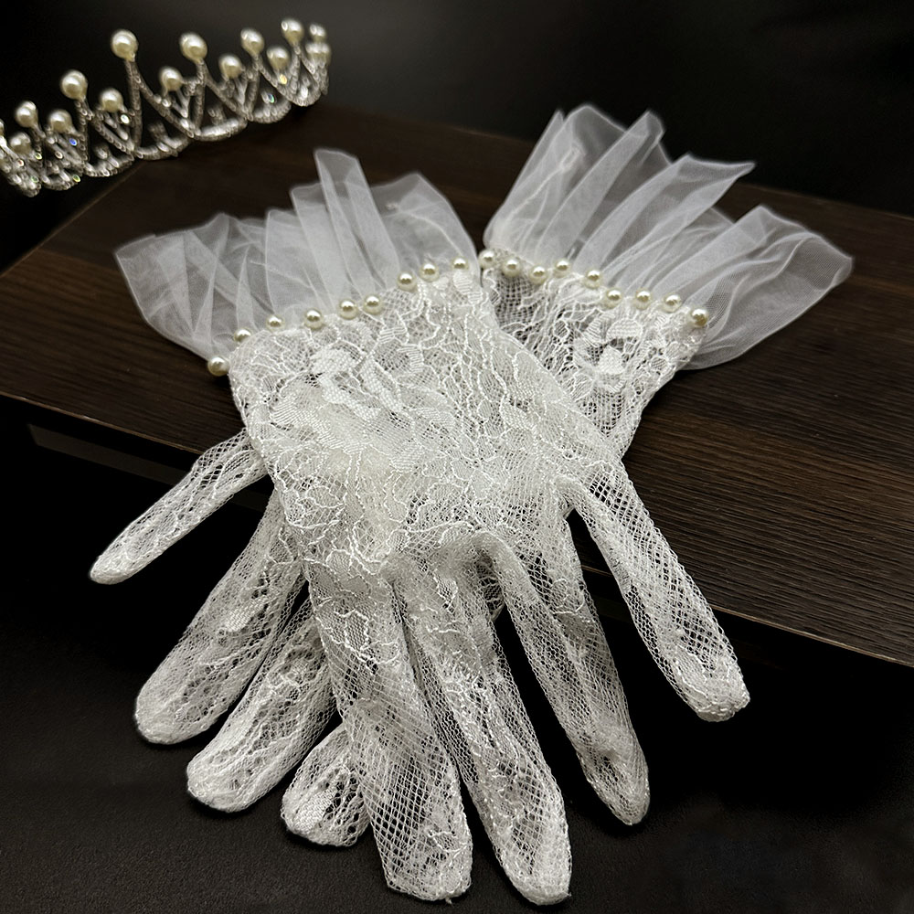 婚礼服领证拍照手套配饰