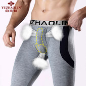 男打底裤 俞兆林枪弹式 潮 弹力纯棉紧身保暖裤 修身 分离男士 秋裤