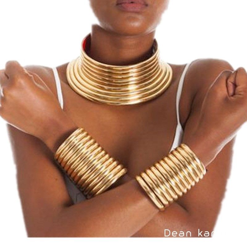 夜店埃及艳后非洲风情夸张大气项圈手圈项链饰品choker necklaces