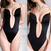 Top Backless Women Plunge Push Shapewear Bodysuit Body