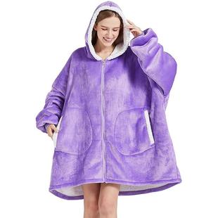 flip coat casual Velvet sleeved zipper long warm thickened