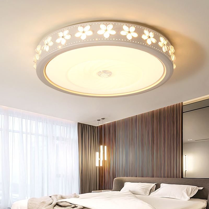LED吸顶灯房间灯圆形卧室灯现代简约大气主卧家用温馨浪漫灯具