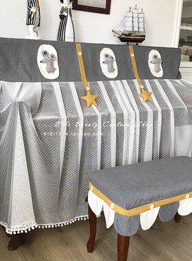 马小萌原创新品鼠小弟男孩女孩卡通立式防尘钢琴罩钢琴布盖巾