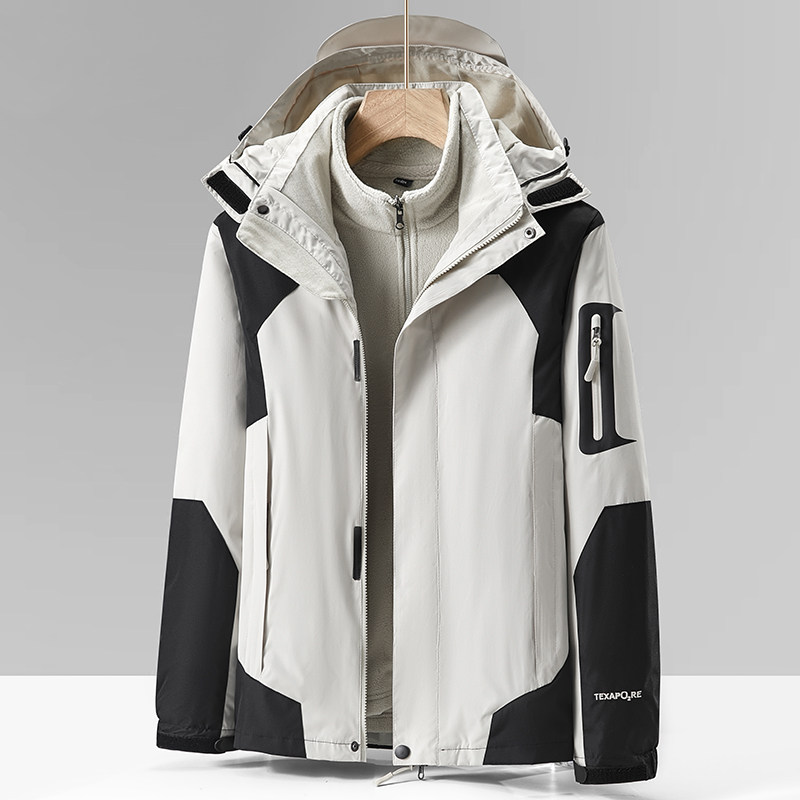 信步户外冲锋外套加厚保暖