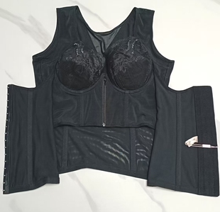 聚拢上托收副乳塑身提臀模具 两件套装 新款 一体背夹文胸收腹提臀裤