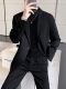 潮男前线宽松单排扣韩版 休闲百搭轻熟风西装 上衣外套夹克痞帅潮流