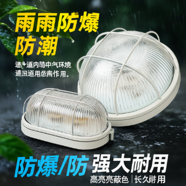 LED防爆灯防水灯防潮灯冷库灯防潮灯吸顶灯罩浴室壁灯卫生间防水