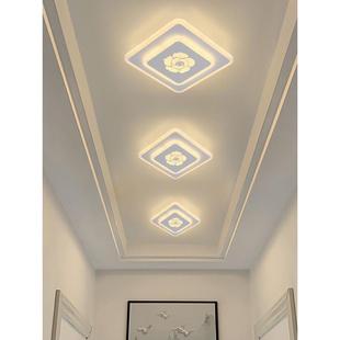 新款 客厅正方形走廊过道灯玄关灯阳台灯门厅入户筒灯led嵌入式