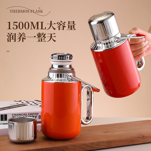 大容量保温杯保温壶茶水分离泡茶杯自用男士2025新款高档水杯子