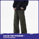 长裤 日系复古纯棉拼接休闲宽松立体口袋工装 局子男生四季 COOLJU裤