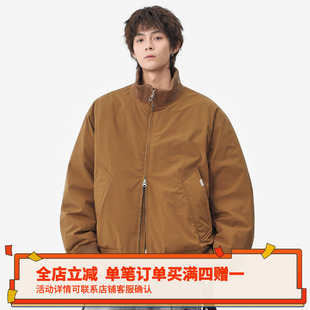 COOLJU裤局子男女冬季轻薄款日系复古立领外套百搭休闲宽松羽绒服