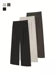 Black Donkey Street Creative Home Basic Three-Dimensional Double Pleated Draped Trousers Unisex 25 Summer Loose Casual Long Pants