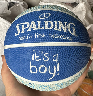 斯伯丁 儿童婴儿篮球女孩男孩橡胶篮球1号 直径13厘米 迷你小篮球