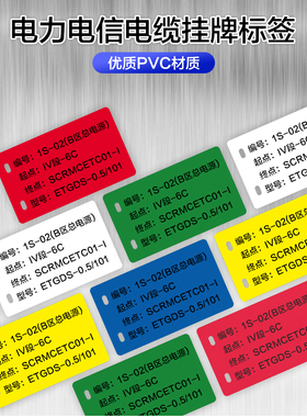 硕方sp650标牌机350/600单孔32*68mm双孔标牌ABS覆膜电缆挂牌