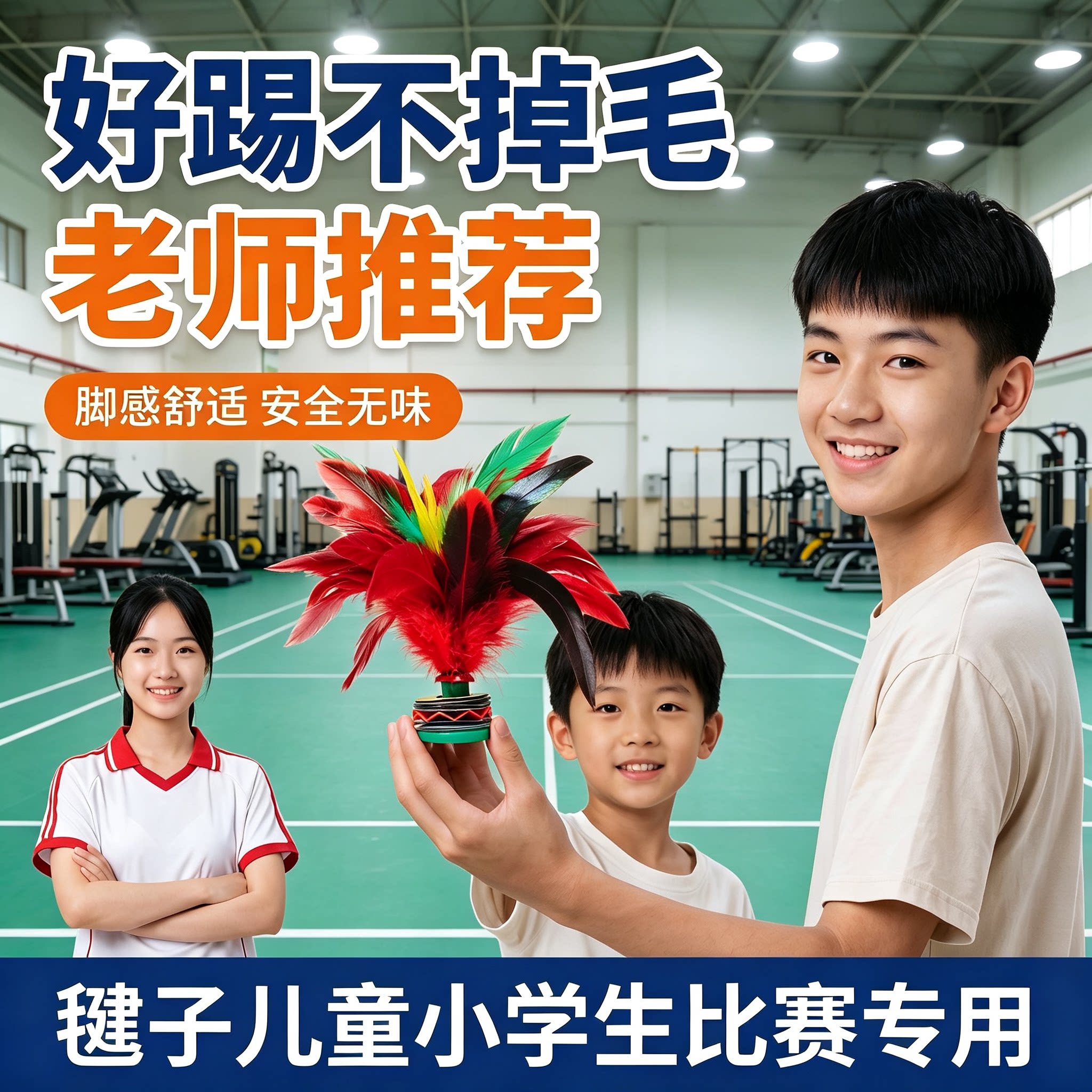 小学生鸡毛毽子一年级幼儿园儿童比赛专用大白初中生大全耐踢运动