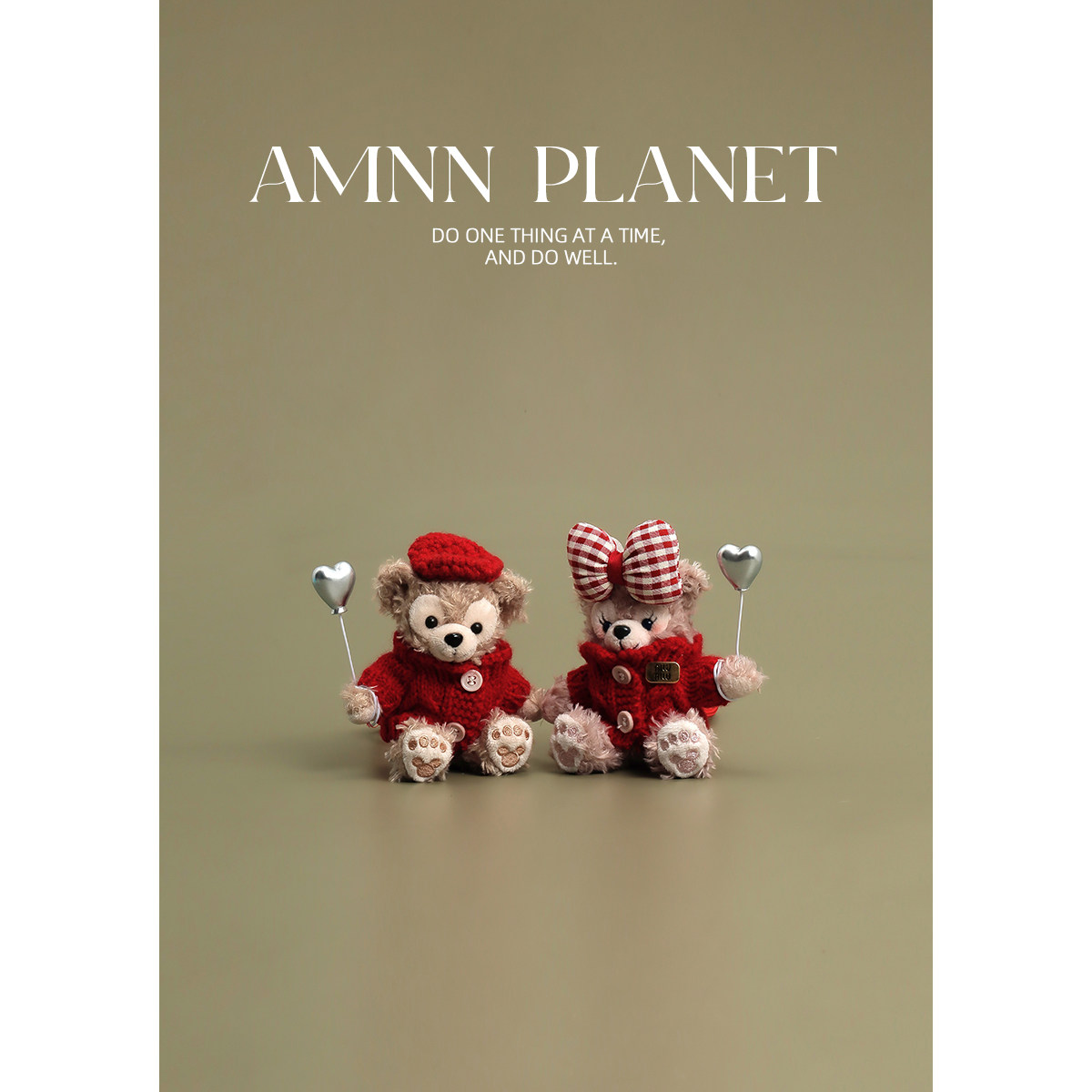 AMNN甜酷CP气球小熊包包挂件