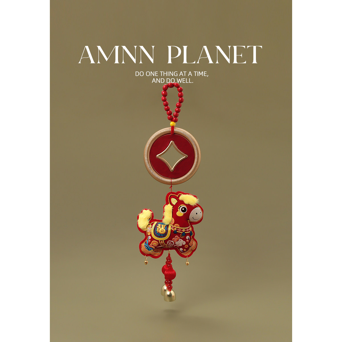 AMM 原创马上有福挂件2026马年春节客厅布置大门把手氛围感挂饰