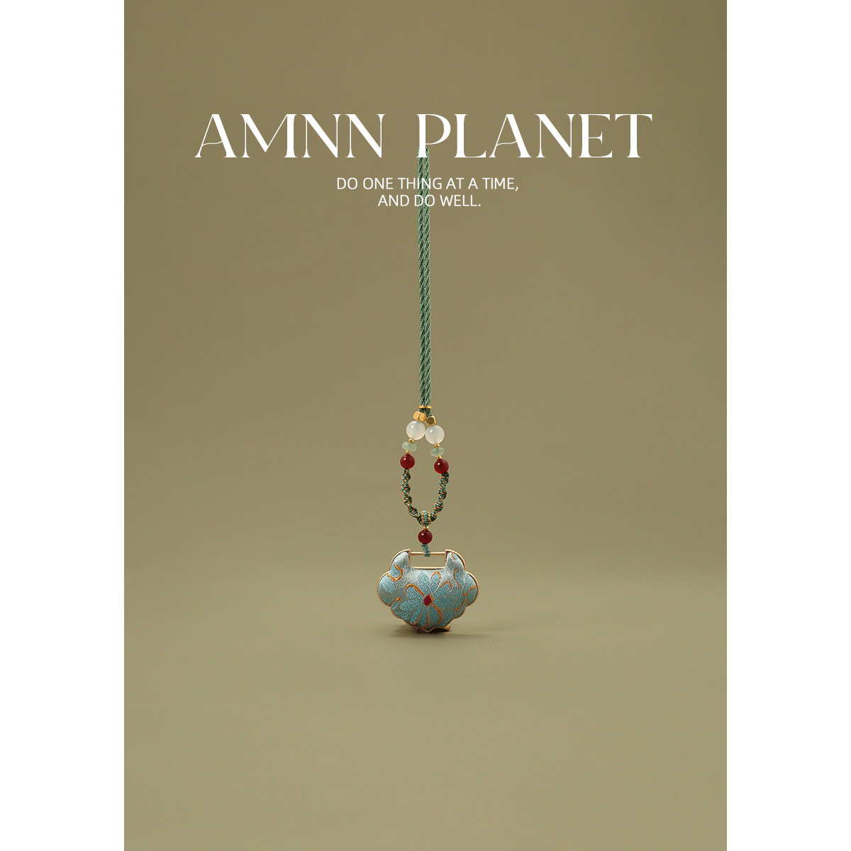 AMNN 如意吉祥锁项链国风吊坠宋锦手工原创包包汽车挂饰送礼佳品