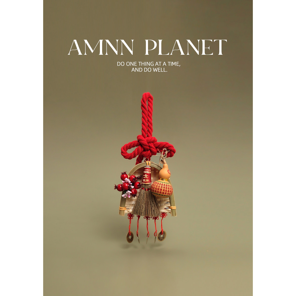 AMNN新年中国结扫把簸箕挂件