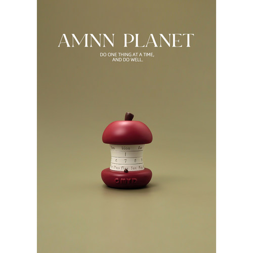 AMNN 创意苹果万年历可旋转日历摆件高颜值乔迁礼物小众装饰台历