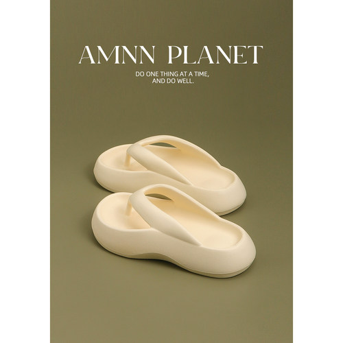 AMNN夏季外穿踩屎感沙滩夹脚拖鞋