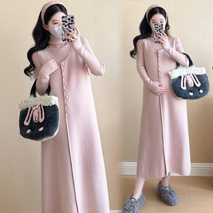 时尚 套装 针织衫 裙子气质减龄潮妈秋季 连衣裙 孕妇装 毛衣时尚 秋冬装