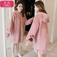 Демисезонное термобелье, длинная толстовка, флисовая удерживающая тепло модная куртка, средней длины, оверсайз, увеличенная толщина, большой размер