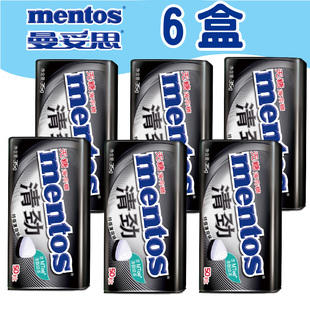 曼妥思清劲无糖特强薄荷糖 透爽30分钟*6瓶清新口气压片清凉糖