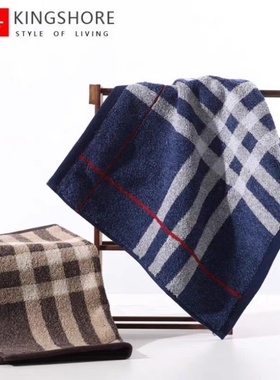 金号纯棉A类标准四方巾全棉柔软格子家用洗脸巾面巾方巾06KA0082