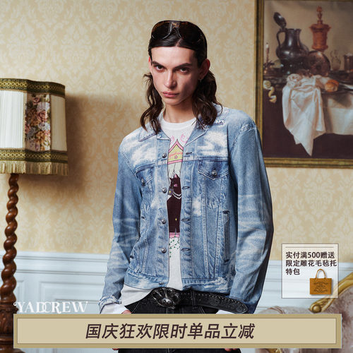 YADcrew3D打印牛仔长袖T恤