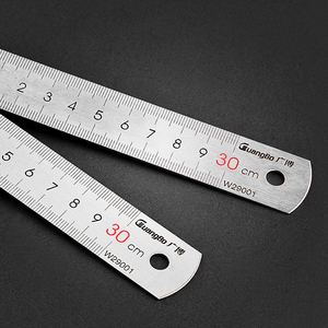 3.5元包邮 广博 W29001 不锈钢直尺 30cm