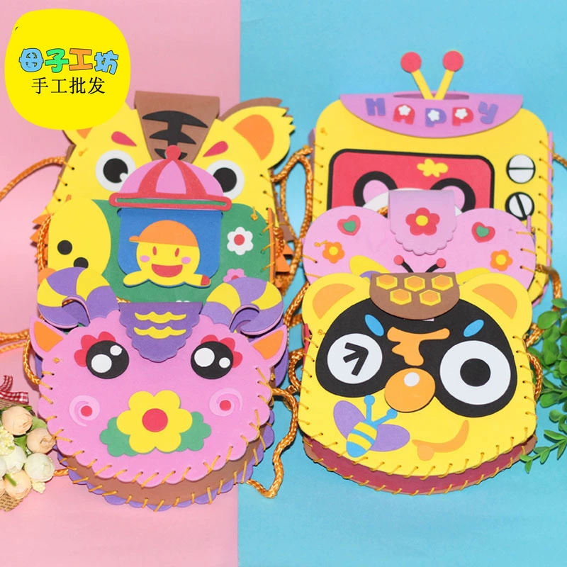 EVA Handmade May Bag Cartoon Bag Paste Tranh Stereo Sticker Mẫu giáo Chất liệu Túi Đồ chơi Bán buôn - Handmade / Creative DIY