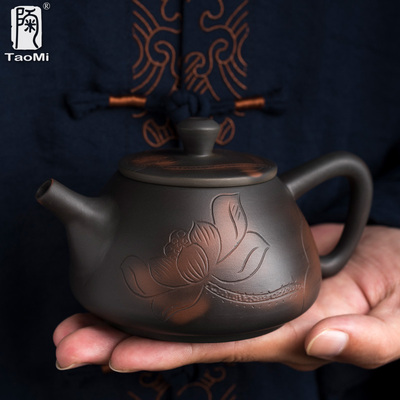 速发紫陶壶茶纯手工紫砂壶大容量泡茶壶坭兴大瓷陶号家用功夫