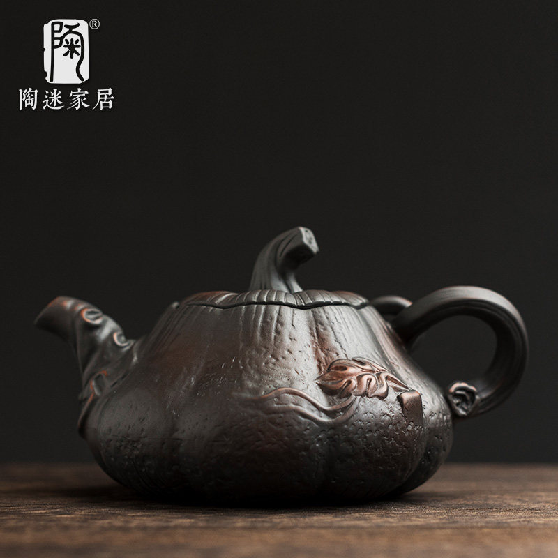 陶迷紫陶茶壶家用坭兴陶瓷手工紫砂壶大号过滤单壶泡茶器功夫茶具