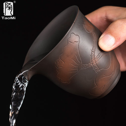 陶迷建水紫陶公道杯家用陶瓷紫砂大容量公杯公平杯分茶器茶道配件