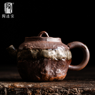 陶迷清水釉窑变茶壶复古窑变单壶手工陶瓷单家用泡茶壶壶功夫茶具