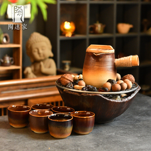 围炉煮茶器具室内取暖烤炉煮奶茶陶瓷茶具 陶迷电陶炉罐罐茶套装