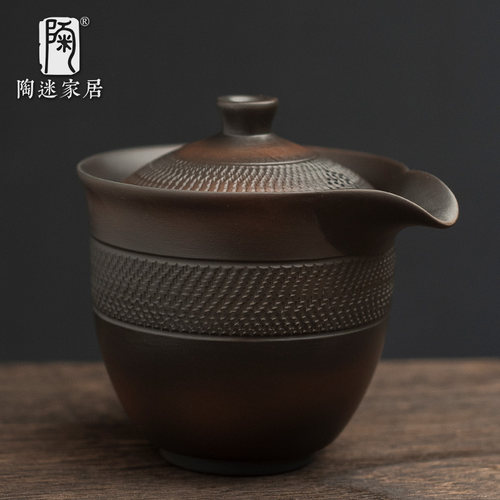 陶迷紫陶宝瓶茶壶手工紫砂手抓壶家用坭兴陶瓷泡茶器大号单壶茶具 - 封面