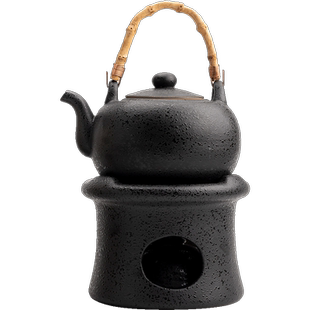 陶瓷日式酒精炉加热温茶底座蜡烛烤茶提香粗熏香植物雪松香薰茶具