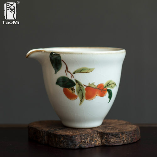 陶迷月白汝窑公道杯大容量大茶壶