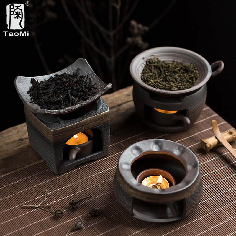 陶迷原矿鎏金烤茶器家用陶瓷烤茶炉醒茶焙茶器茶叶提香器茶道配件