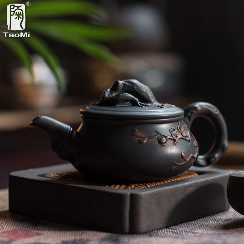 陶迷紫陶茶壶西施壶家用手工陶瓷坭兴陶紫砂石瓢壶功夫泡茶器茶具